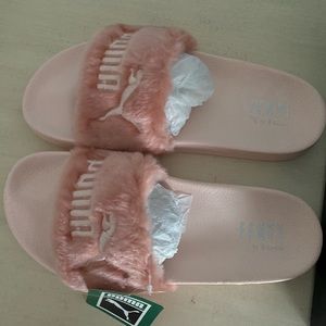 Puma Fenty Fur Slides - Pink 10.5